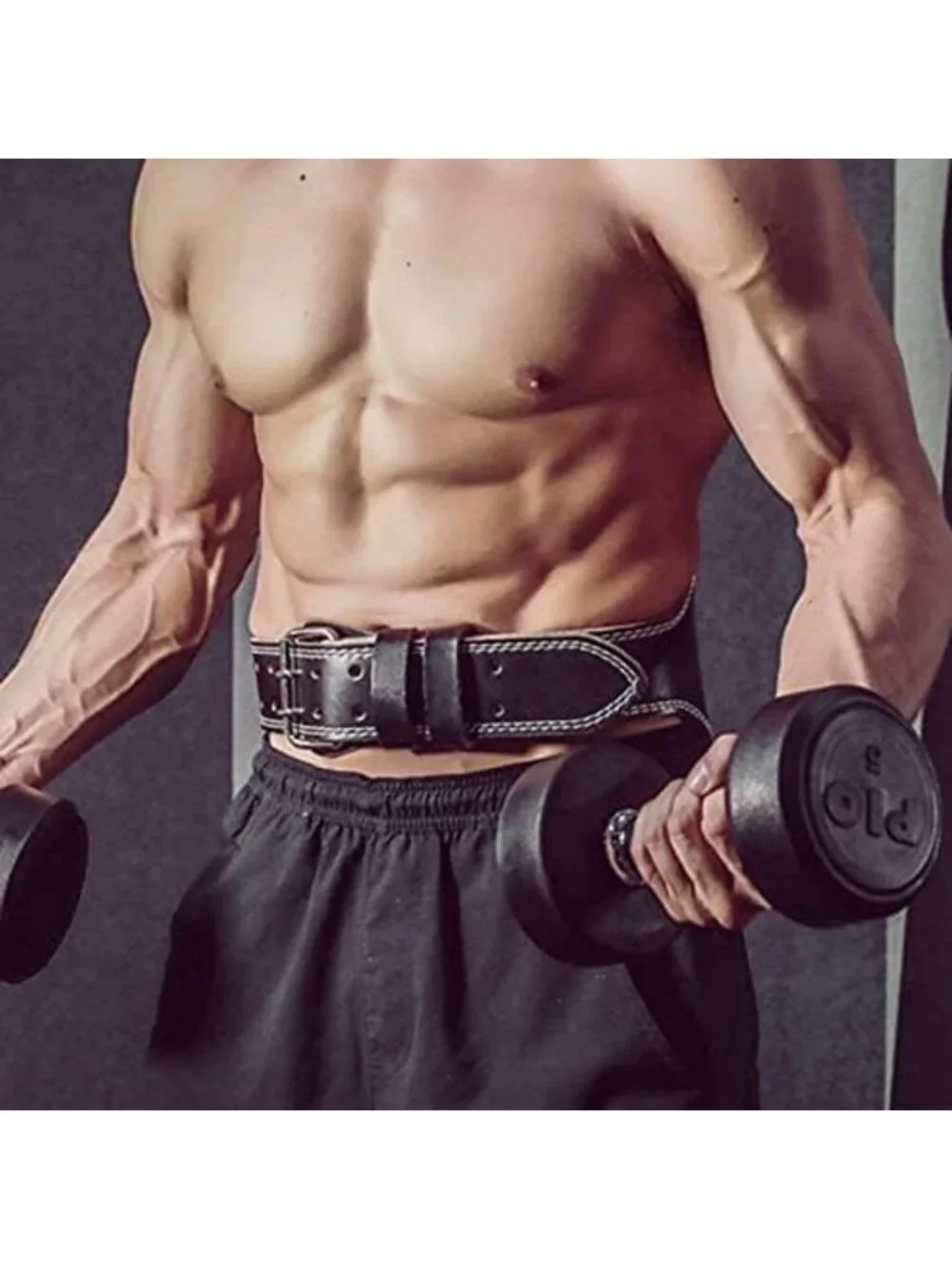 Lumbar Support Weight Lifting Belt for Strength Training & Home Gym Fitness